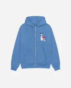 KINGPIN ZIP HOODIE BLUE