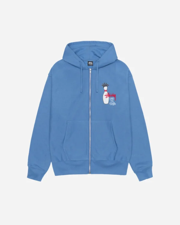 KINGPIN ZIP HOODIE BLUE