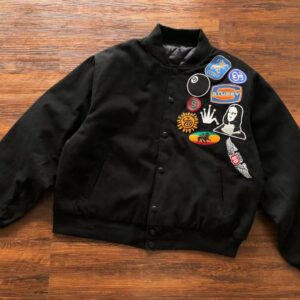 Stussy Souvenir Stadium Bomber Black Jacket